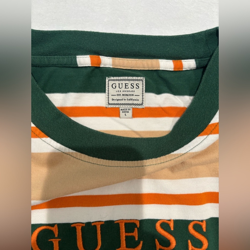 Guess Short Sleeve Tee Vibrant Stripes - Picture 2 of 3